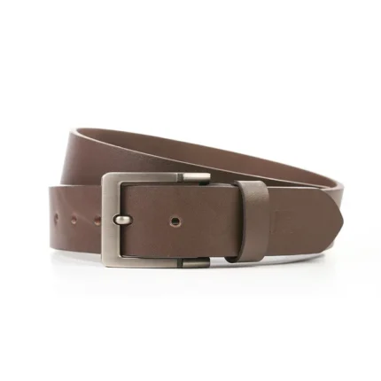 Brown Leather Plain Belt for Men