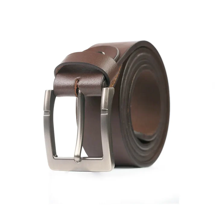 Brown Leather Plain Belt for Men