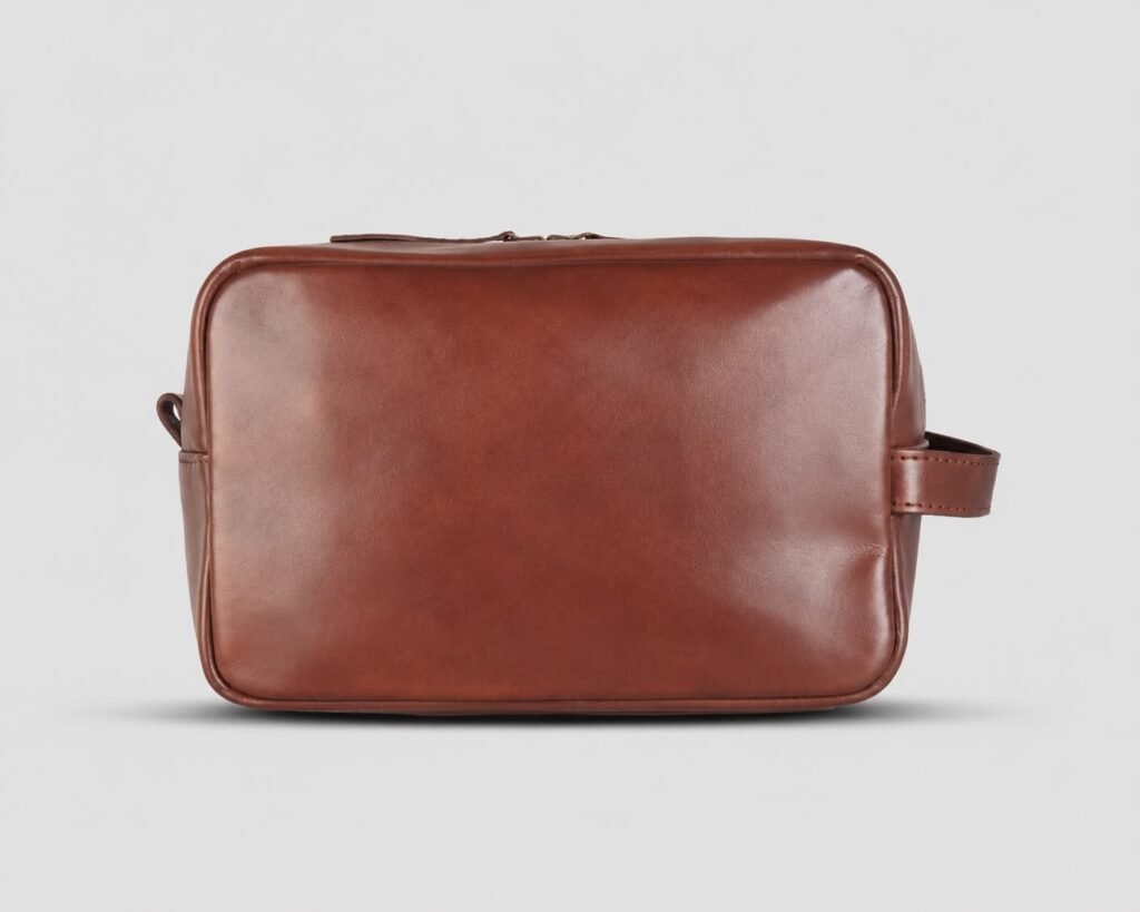 Genuine Leather Wash Bag for Men | Travel Toiletry Bag