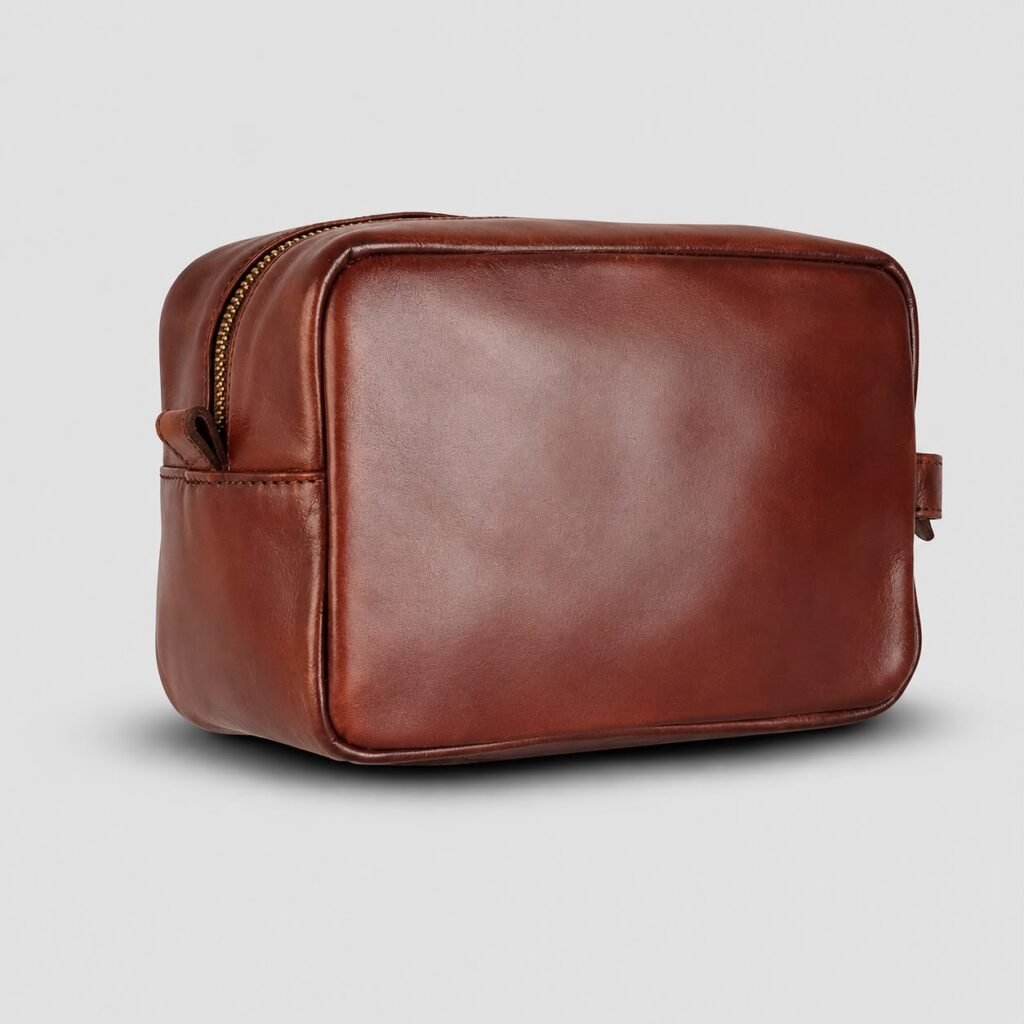 Genuine Leather Wash Bag for Men | Travel Toiletry Bag