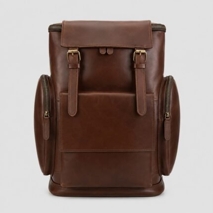 mens leather backpack handcrafted from buffalo leather