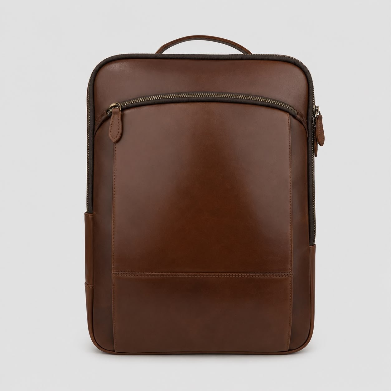 Male Leather Laptop Bag - Handmade Cow Leather Backpack Male leather laptop bag made from brown cow leather