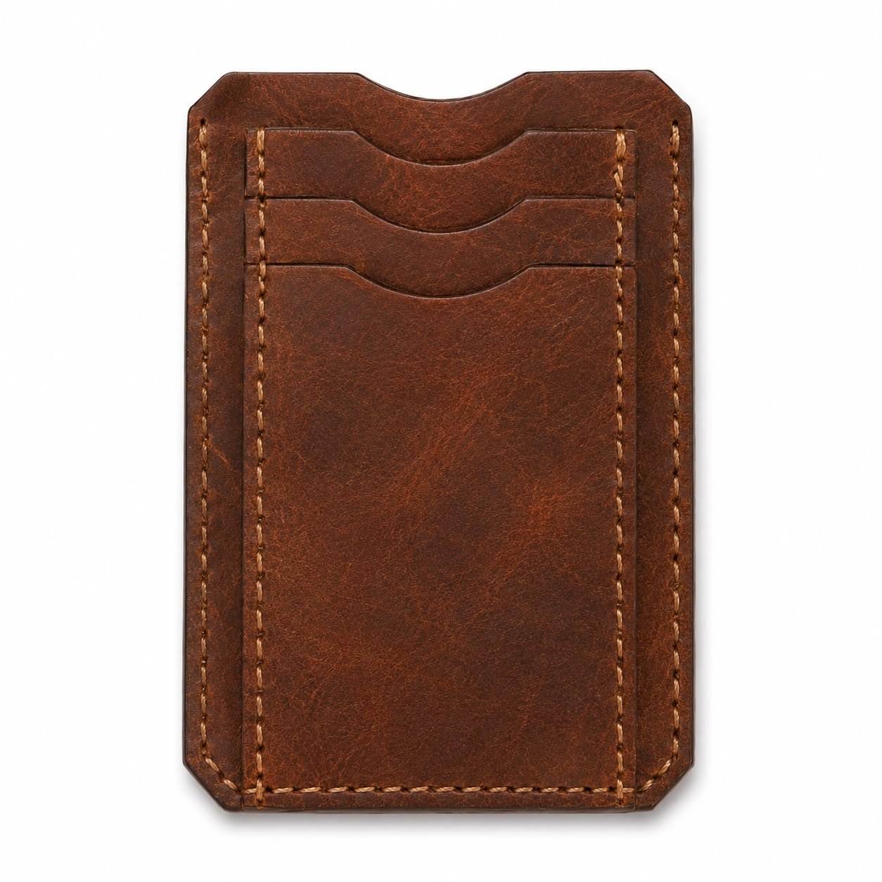 Genuine brown leather card holder Genuine brown leather card holder