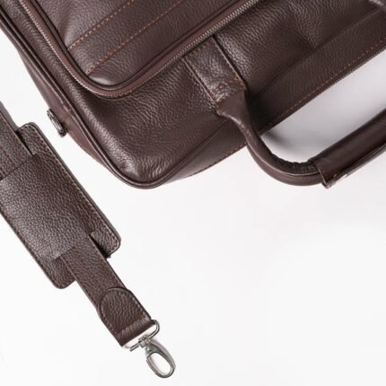 Male Leather Laptop Bag Brown for Men