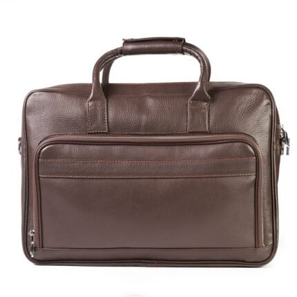 Male Leather Laptop Bag Brown for Men